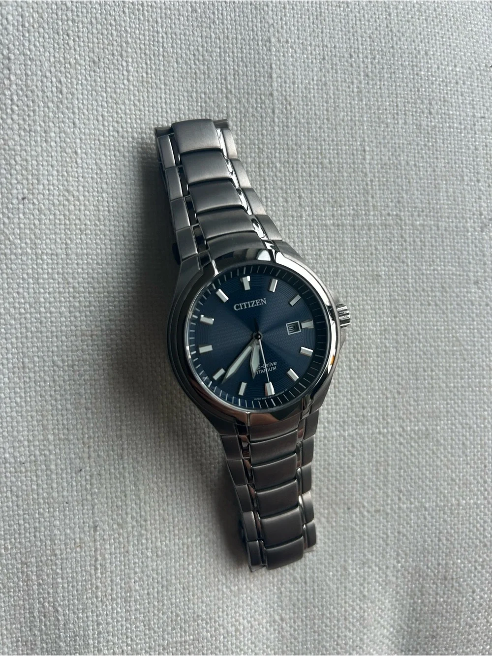 Citizen Paradigm Super Titanium Watch with Blue Dial & Stainless Bracelet